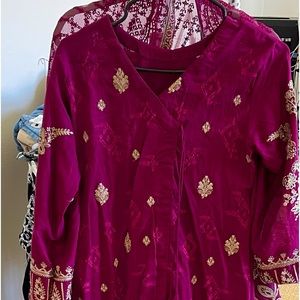 A beautiful dress with chikankari duppatta